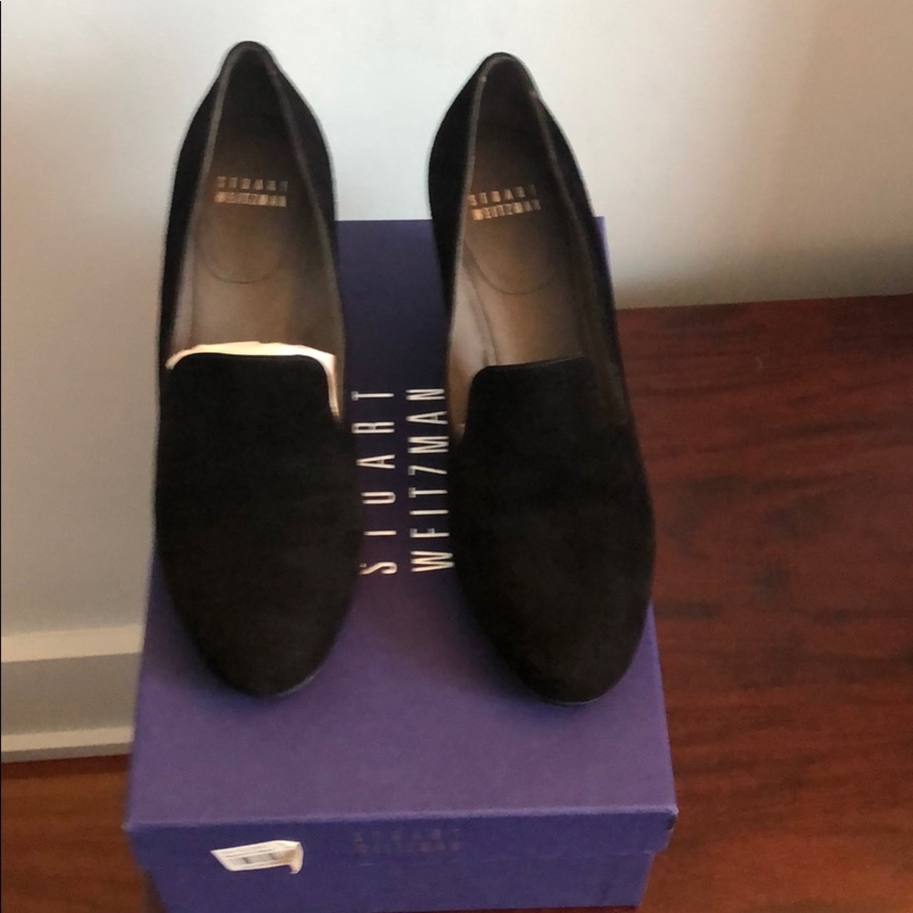 Stuart Weitzman Black Suede Wedge